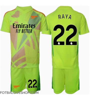 Arsenal David Raya #22 Brankářské Dětské Domácí Dres 2024-25 Krátký Rukáv (+ trenýrky)